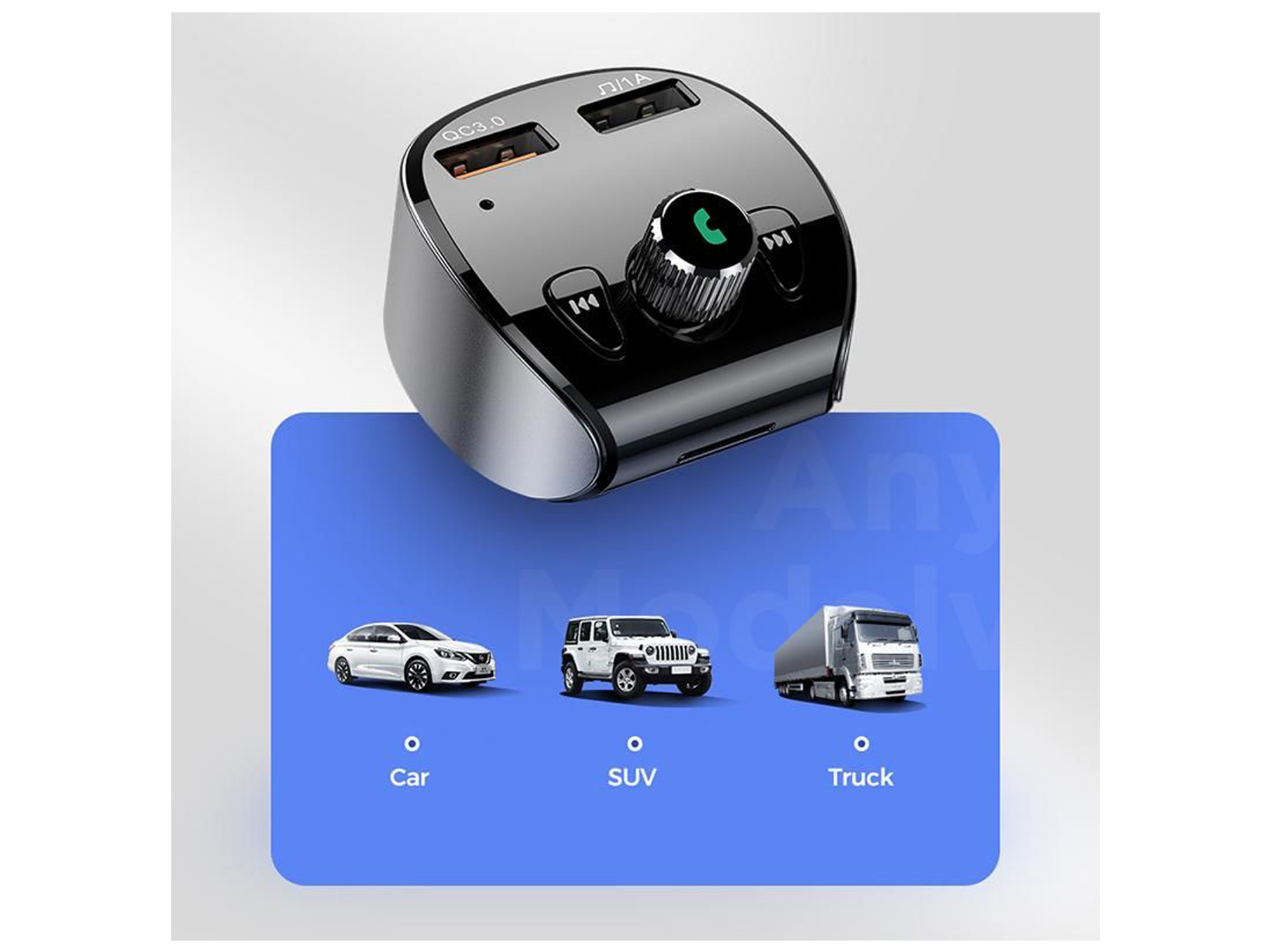 JoyRoom JR-CL02 Multi-Function Bluetooth MP3 Player QC3.0 Quick Charge Car Charger - Best Prices