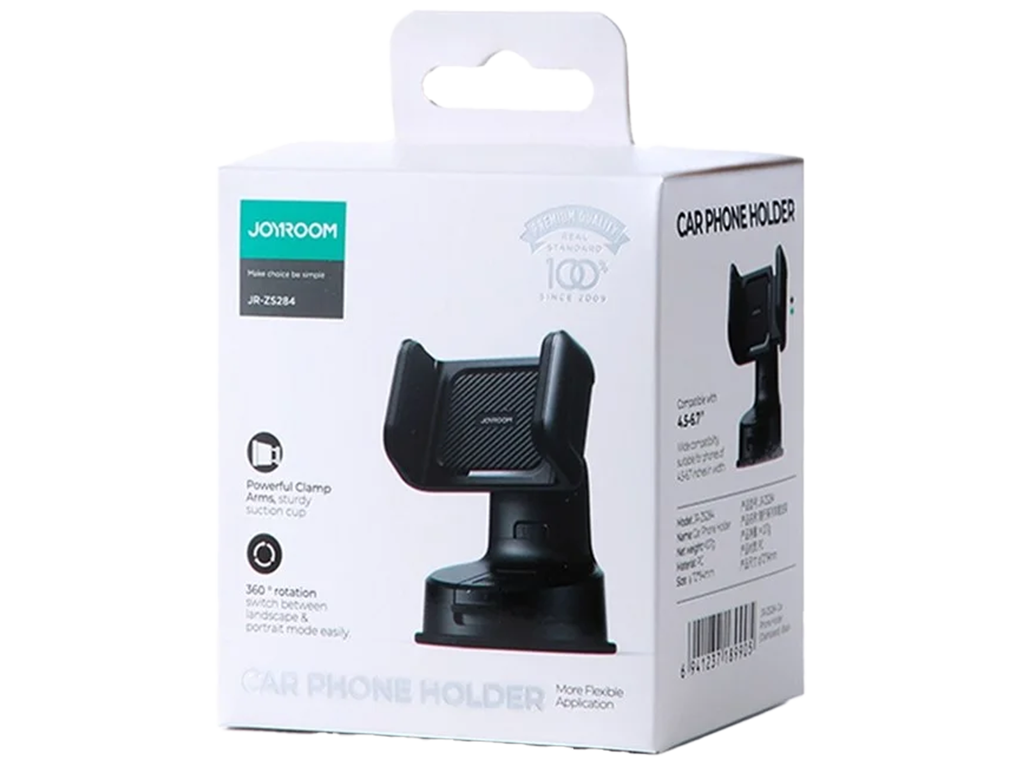 JoyRoom JR-ZS284 Universal Vehicle Dashboard Phone Holder 360-degree Rotating Car Cell Phone Mount Stand with Adjustable Clamp for Cars - Best Prices