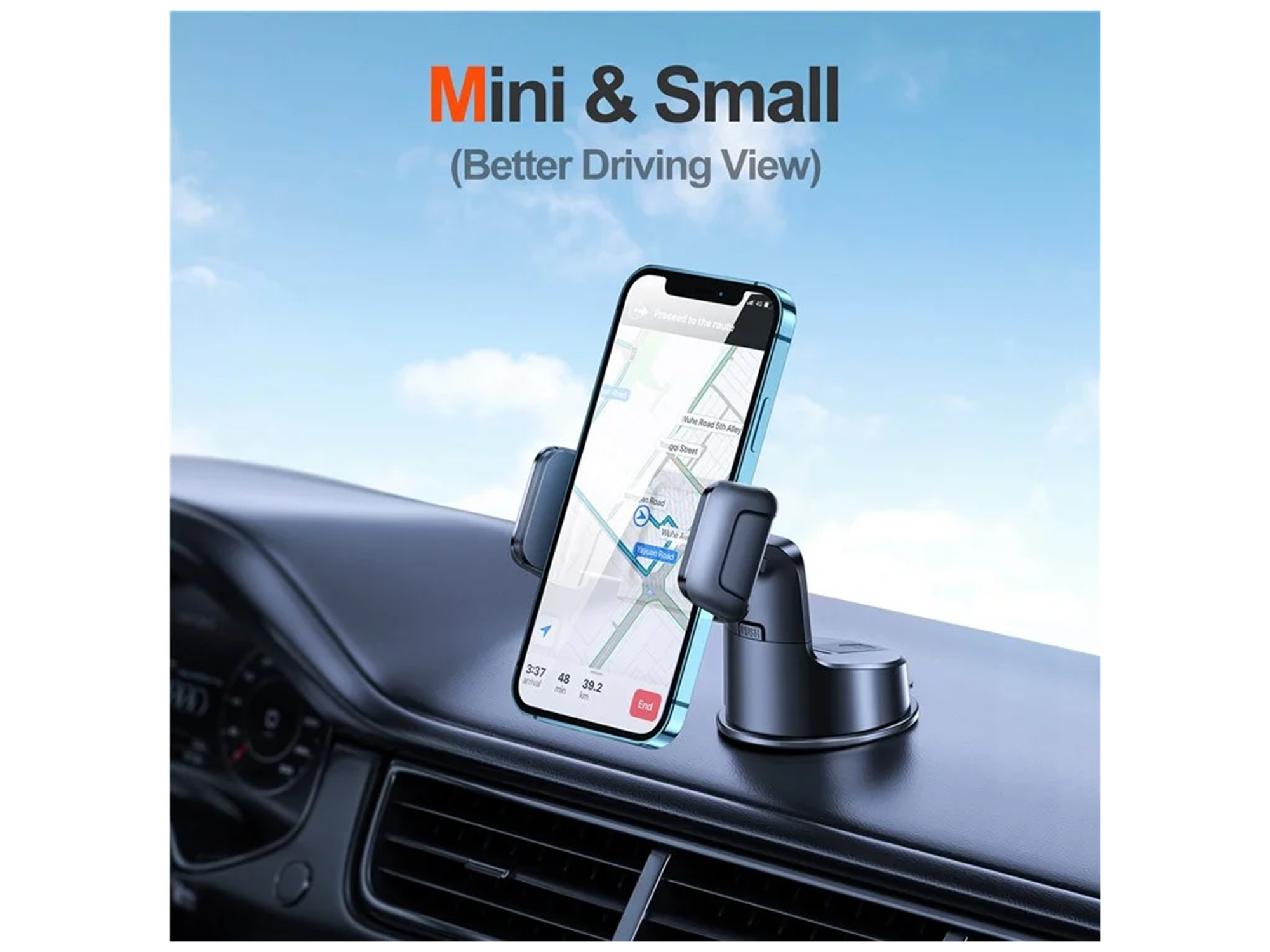 JoyRoom JR-ZS284 Universal Vehicle Dashboard Phone Holder 360-degree Rotating Car Cell Phone Mount Stand with Adjustable Clamp for Cars - Best Prices