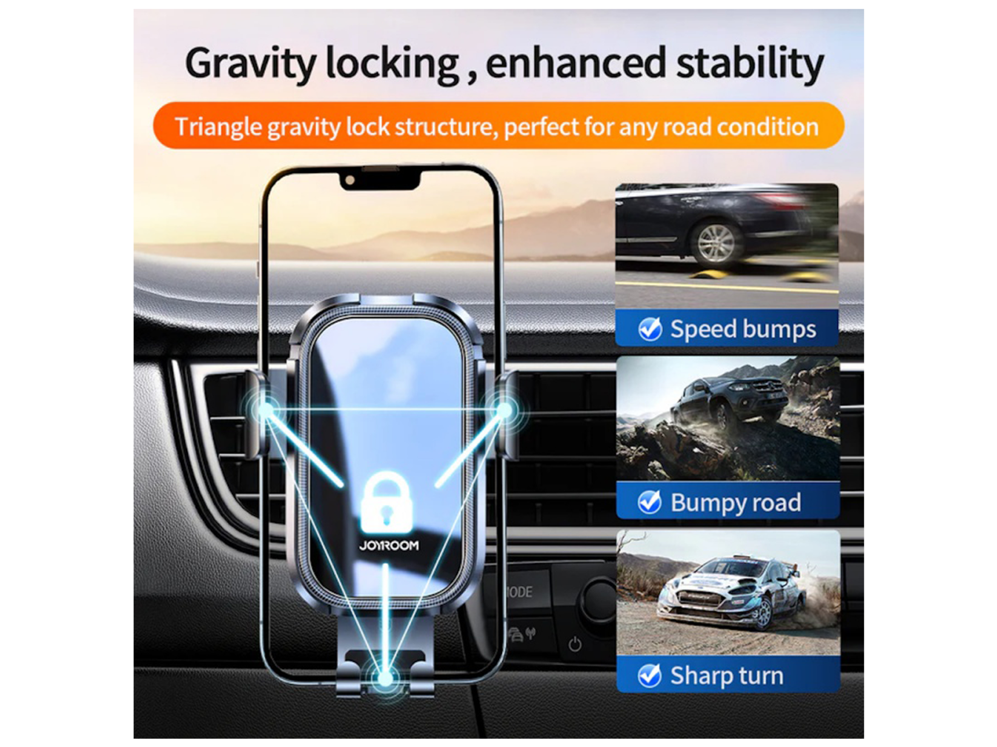JoyRoom JR-ZS310 Gravity Car Phone Holder (Air Vent) - Best Prices