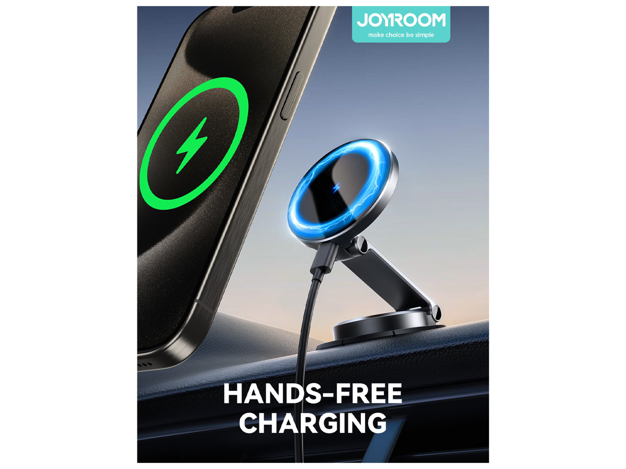 JoyRoom JR-ZS408 Magnetic Wireless Car Charger Holder - Best Prices