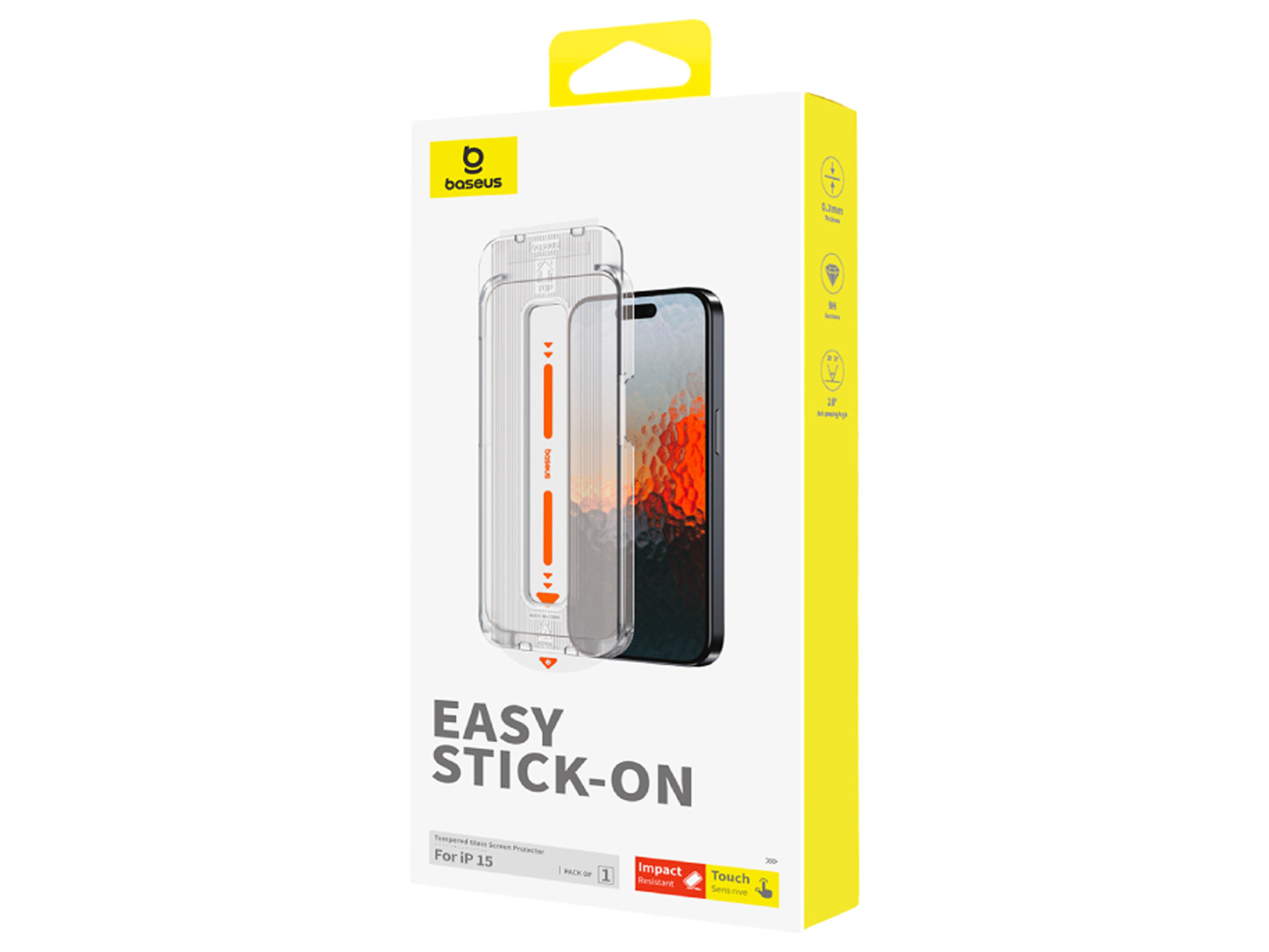 Baseus Sapphire Series HD Tempered Glass Screen Protector (with Built-in Dust Filter) for iP 15 Plus, Clear - Best Prices