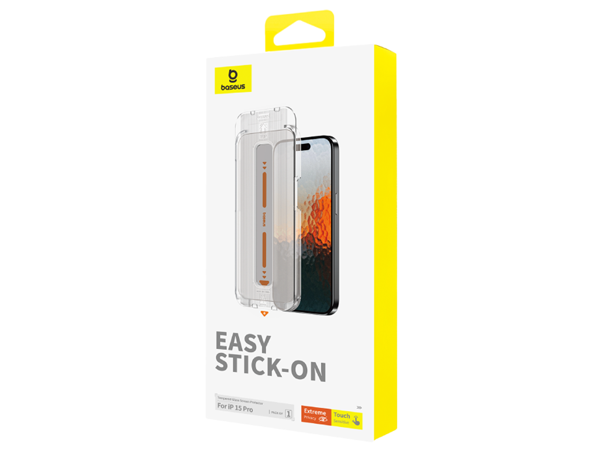 Baseus Sapphire Series Privacy Protection Tempered Glass Screen Protector (with Built-in Dust Filter) for iP 15 Plus - Best Prices