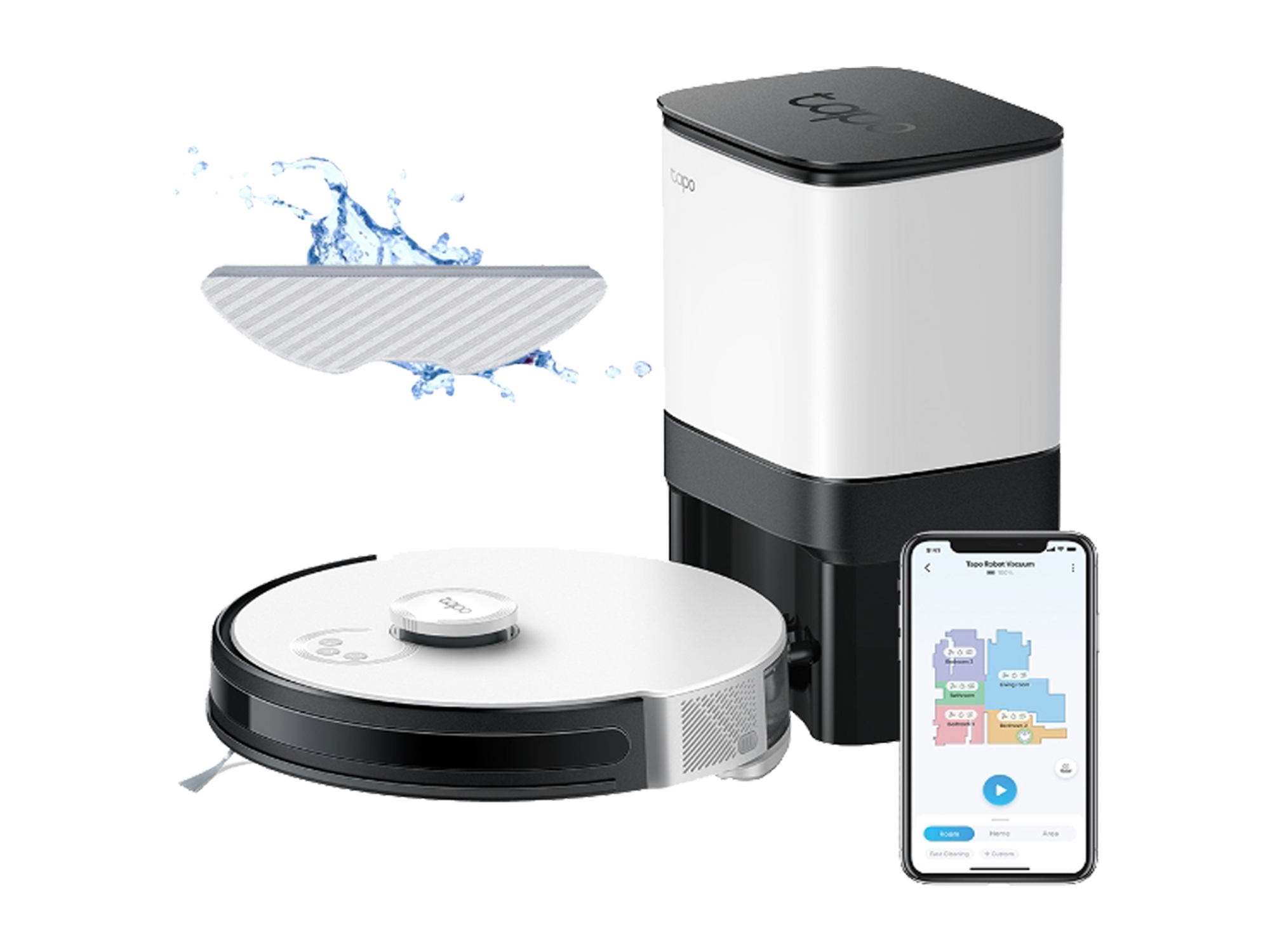 Tapo RV30 Plus  LiDAR Navigation Robot Vacuum  & Mop + Smart Auto-Empty Dock - Best Prices