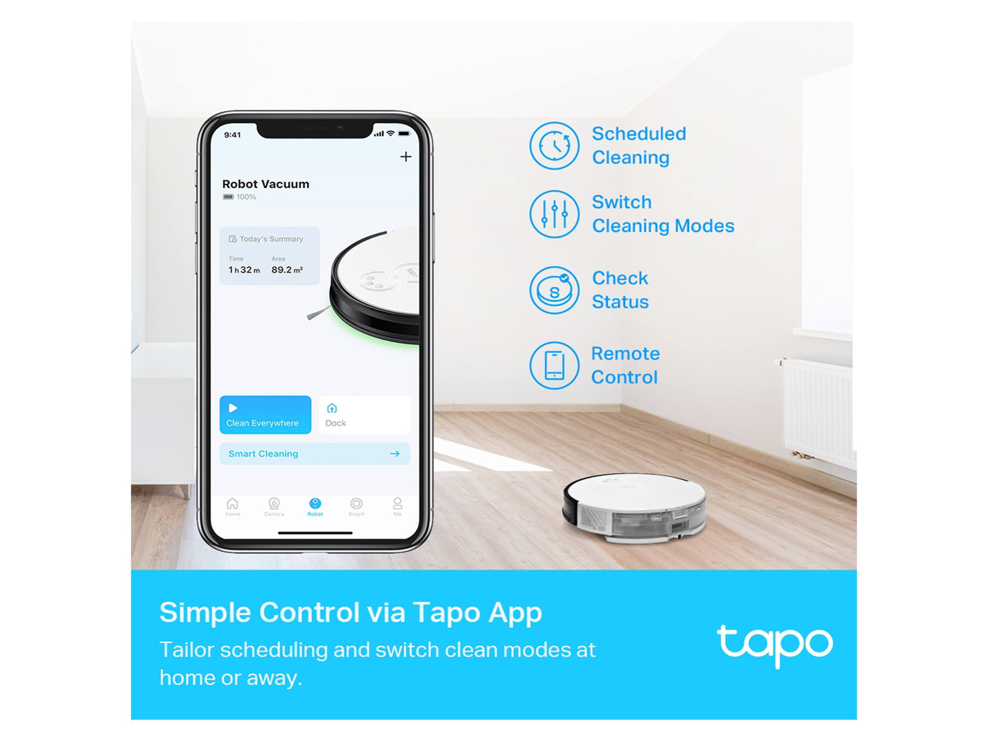 Tapo RV10 Plus  Robot Vacuum & Mop + Smart  Auto-Empty Dock - Best Prices