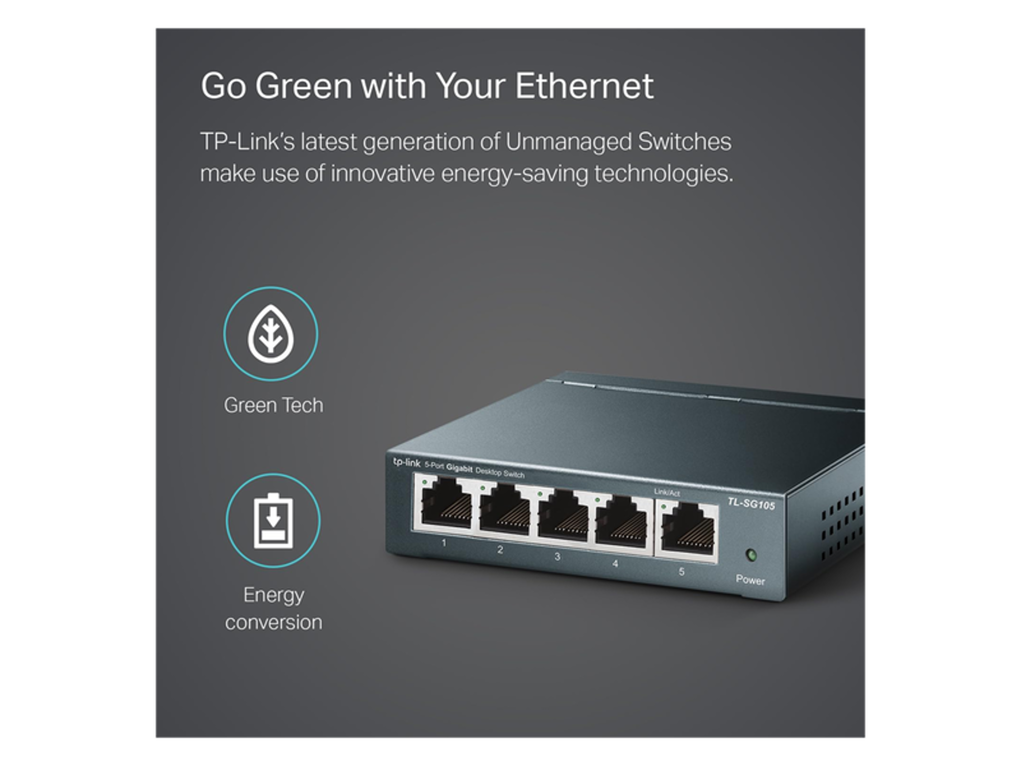 TP-Link TL-SG105 5-Port 10/100/1000Mbps Desktop Switch - Best Prices