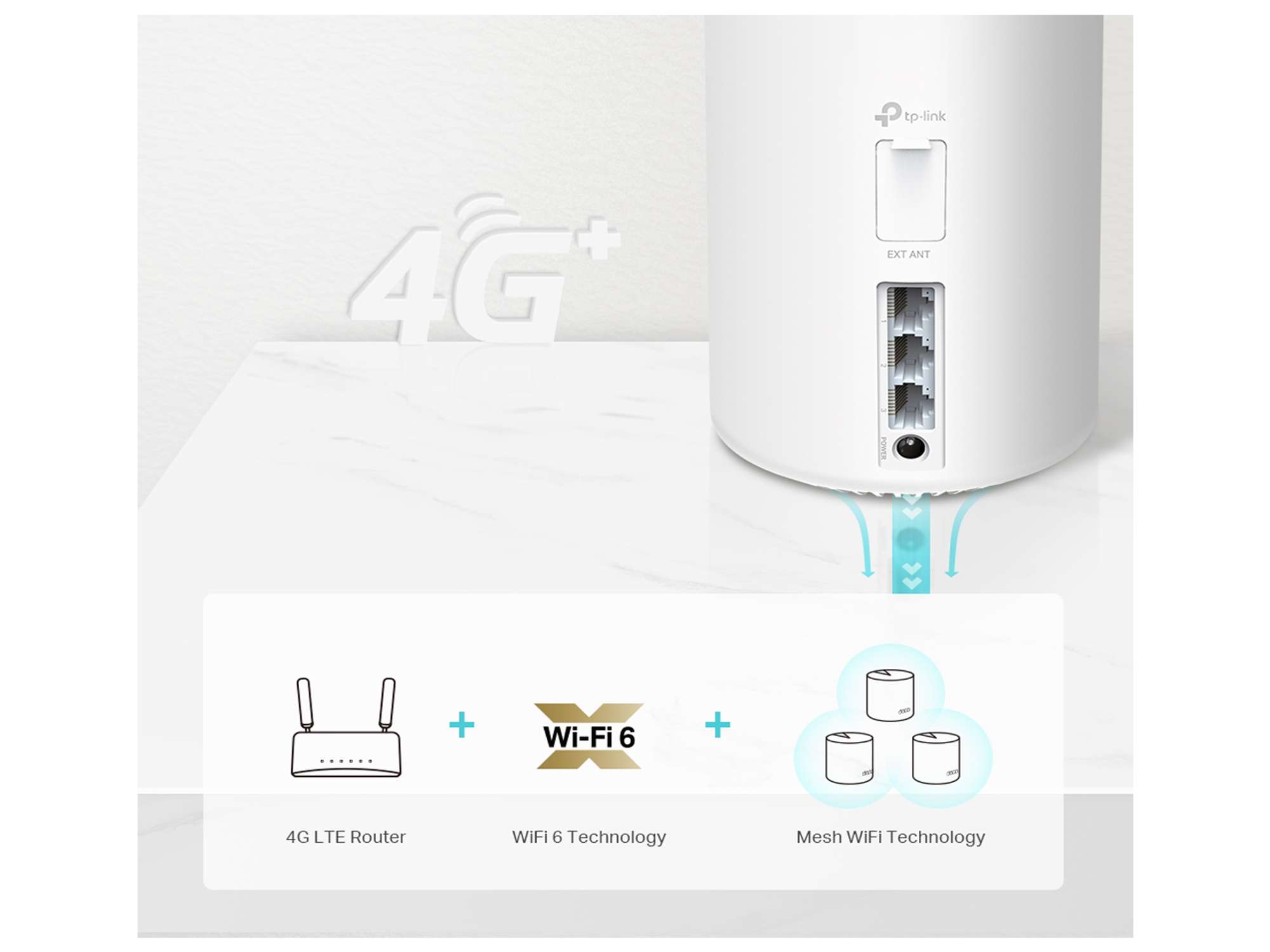 تي بي لينك X20-4G عبوه واحده 4G+ AX1800 شبكة منزليه كامله واي فاي 6 - أفضل سعر