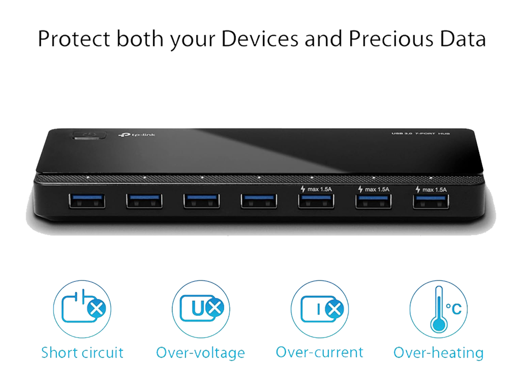 TP-Link UH700 USB 3.0 7-Port Hub - Best Prices