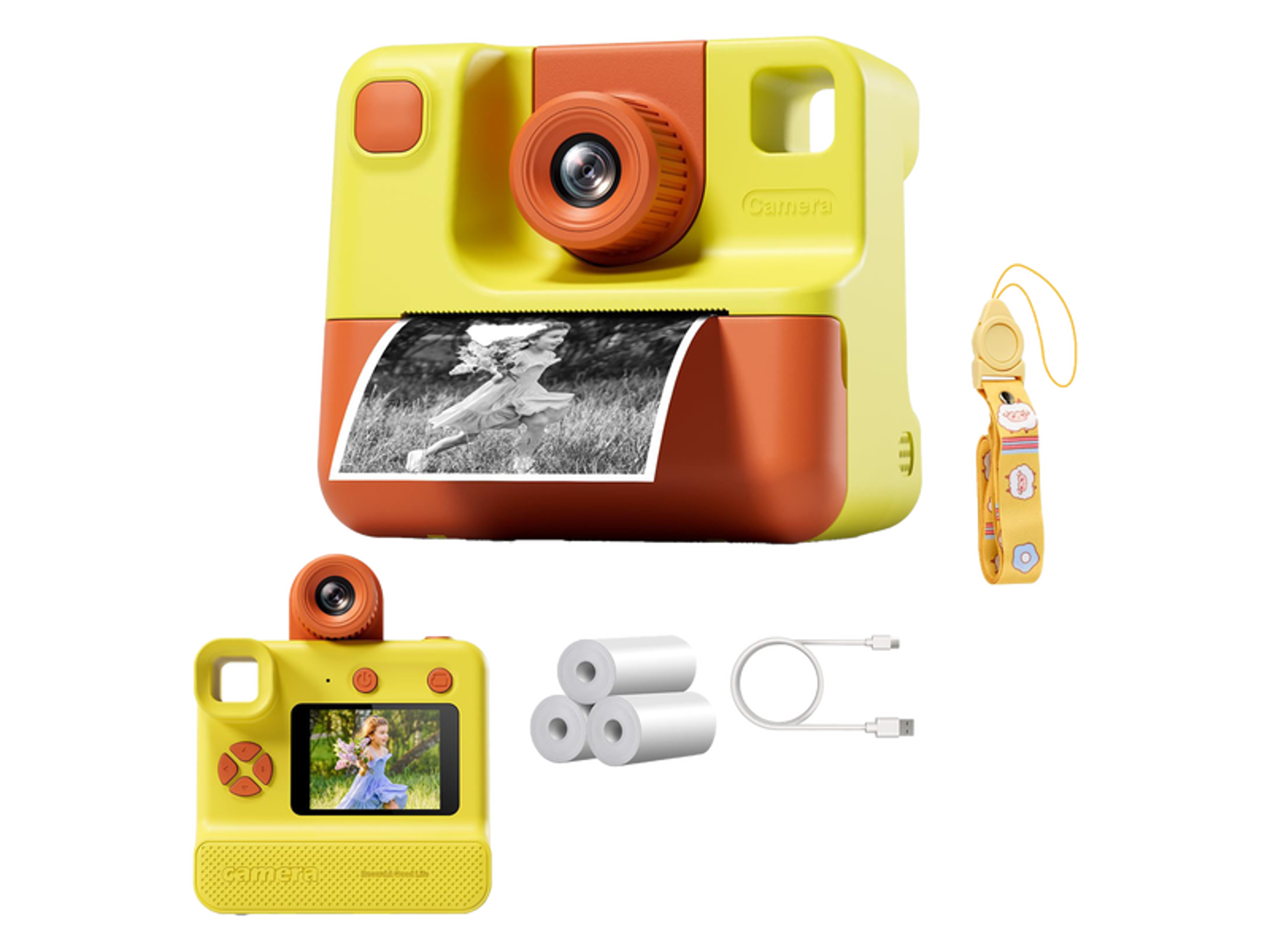 PICOCICI WS-C03 Kids Print Camera Yellow