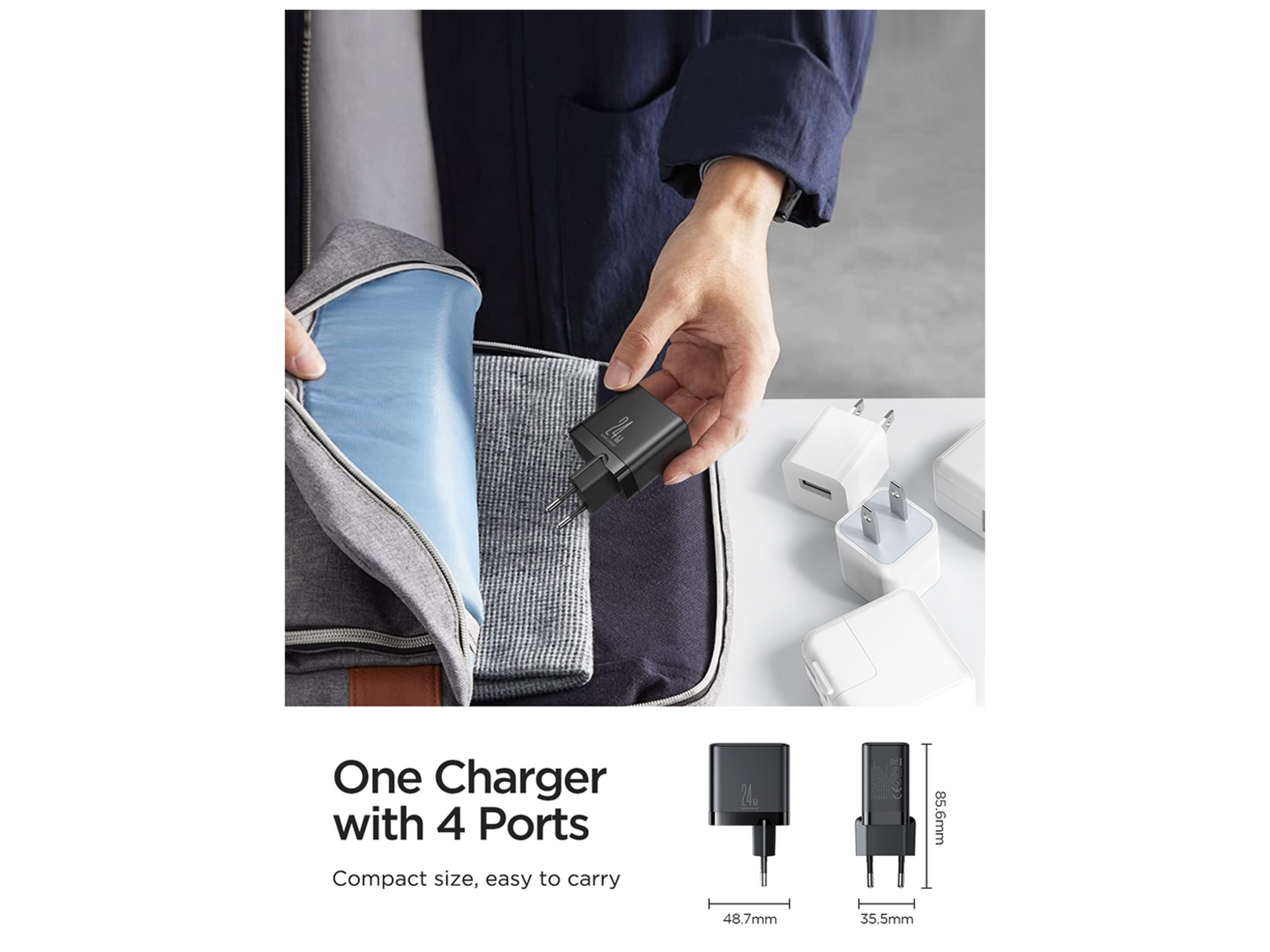 JoyRoom JR-TCN03 4.8A 4USB Charger - Best Prices
