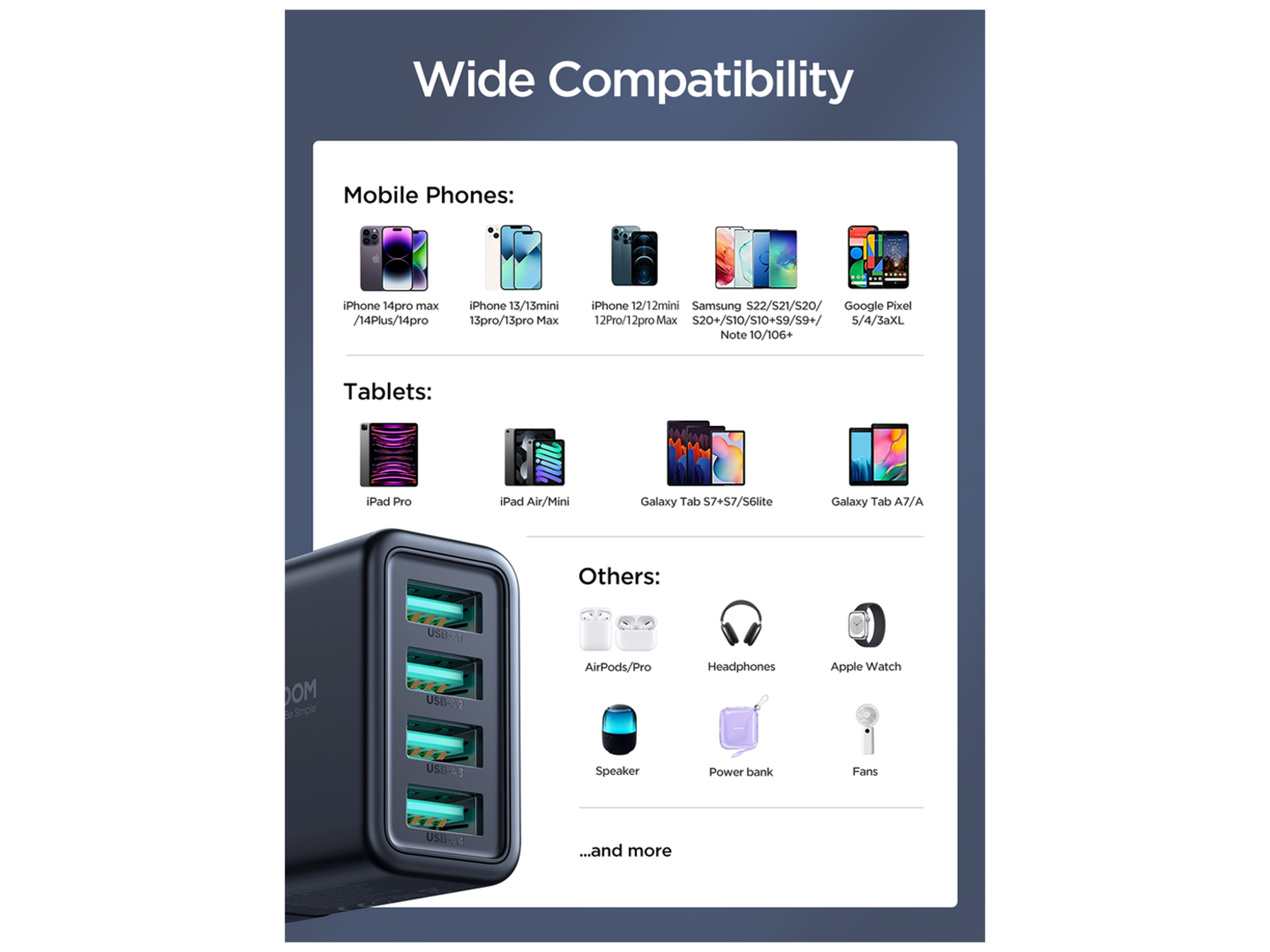 JoyRoom JR-TCN03 4.8A 4USB Charger - Best Prices