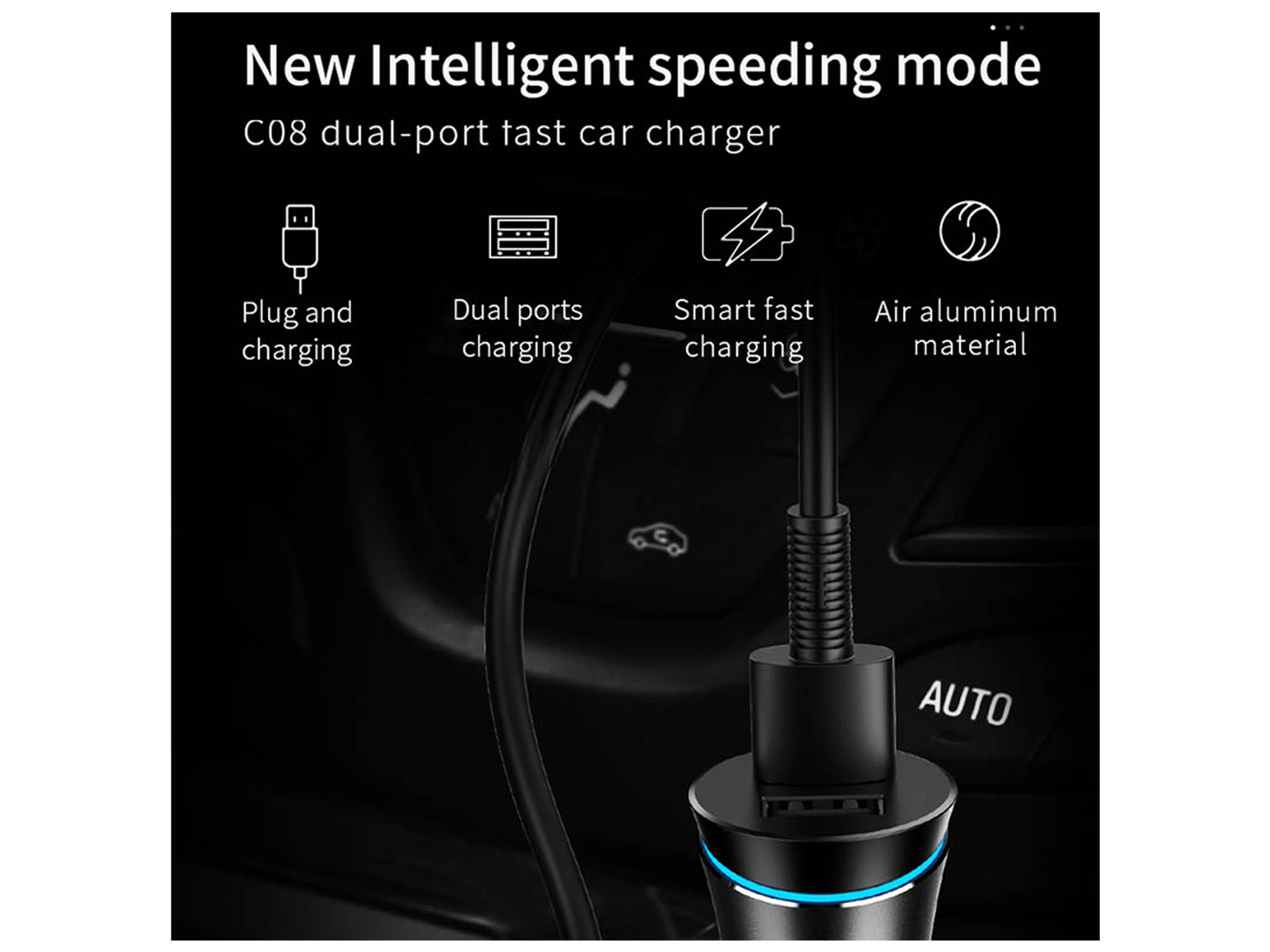 JoyRoom JR-C08 Extreme Speed Series QC3.0 + 2.4A Dual USB Port Car Charger - Best Prices