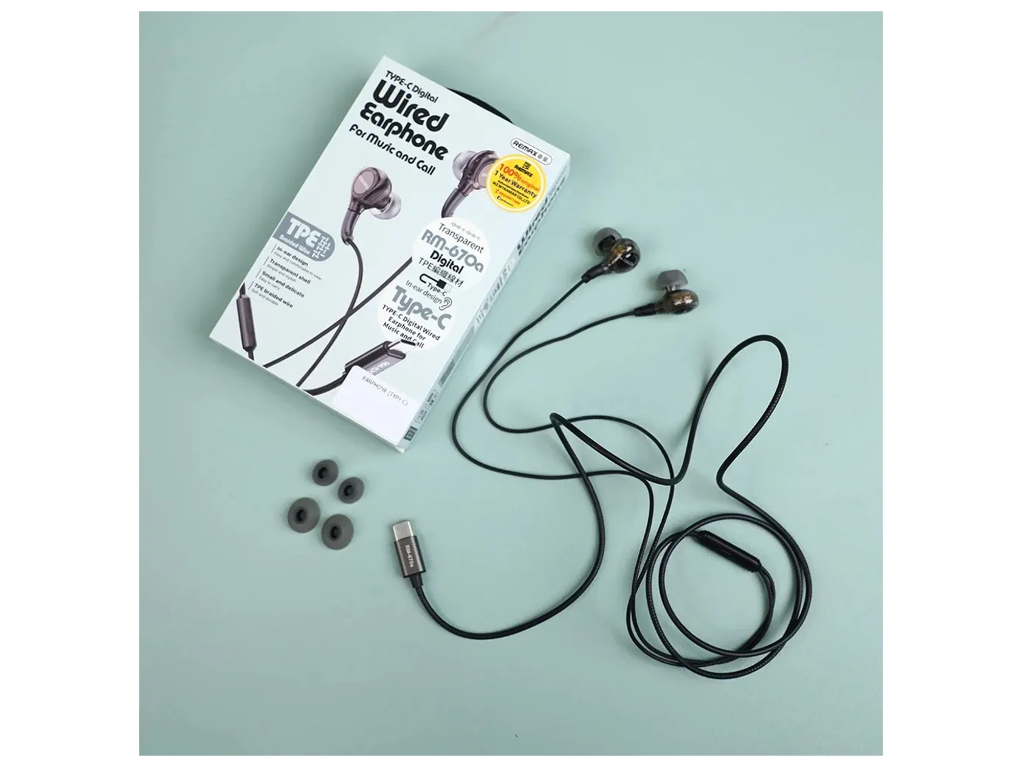 Remax RM-670a Type-c Wired Earphone - Best Prices