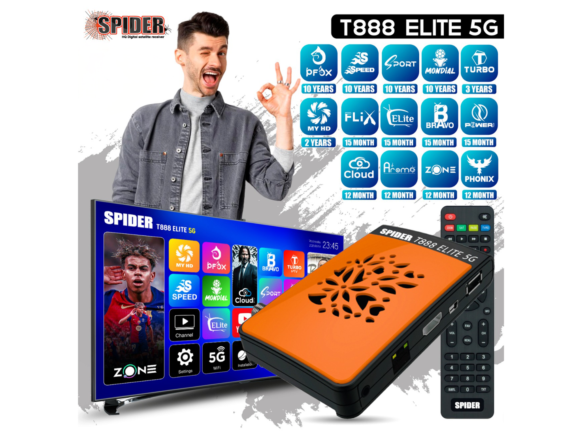 Spider T888 Elite 5G Receiver - Best Prices Spider T888 Elite 5G Receiver - Best Prices