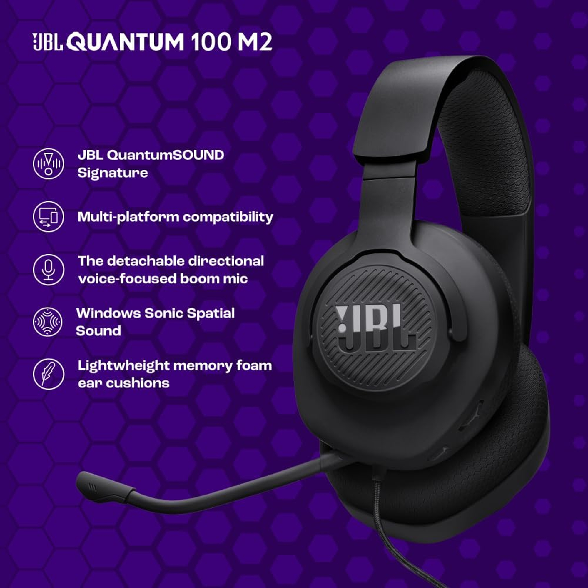 JBL Quantum 100M2 Wired Over-Ear Gaming Headset - Best Prices