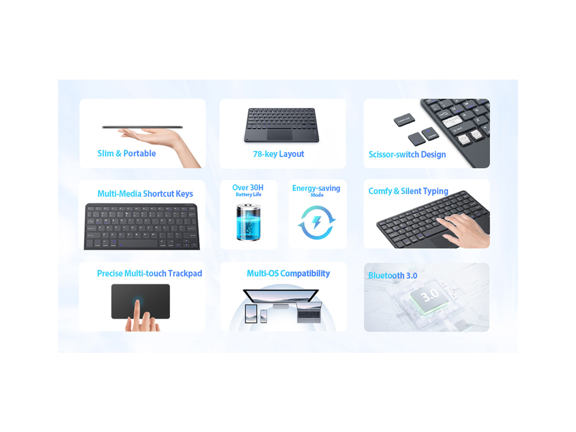 Blackview Ultra-slim BV Universal Wireless Keyboard - Best Prices