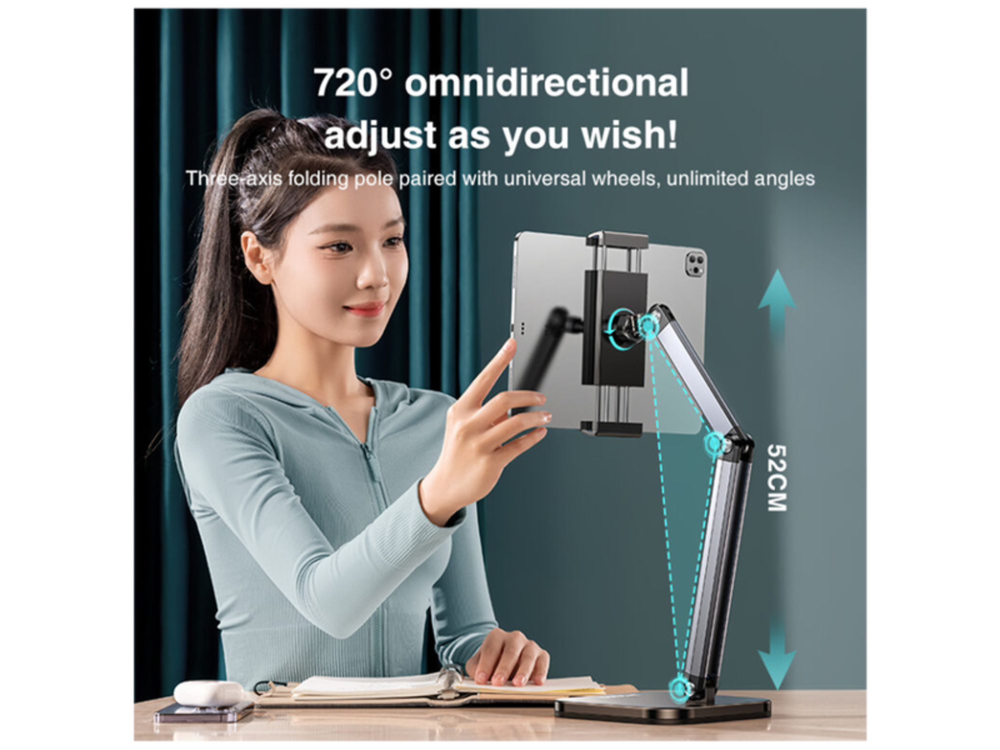 Rtako 911 720° Height-Adjustable Phone And Tablet Stand - Best Prices