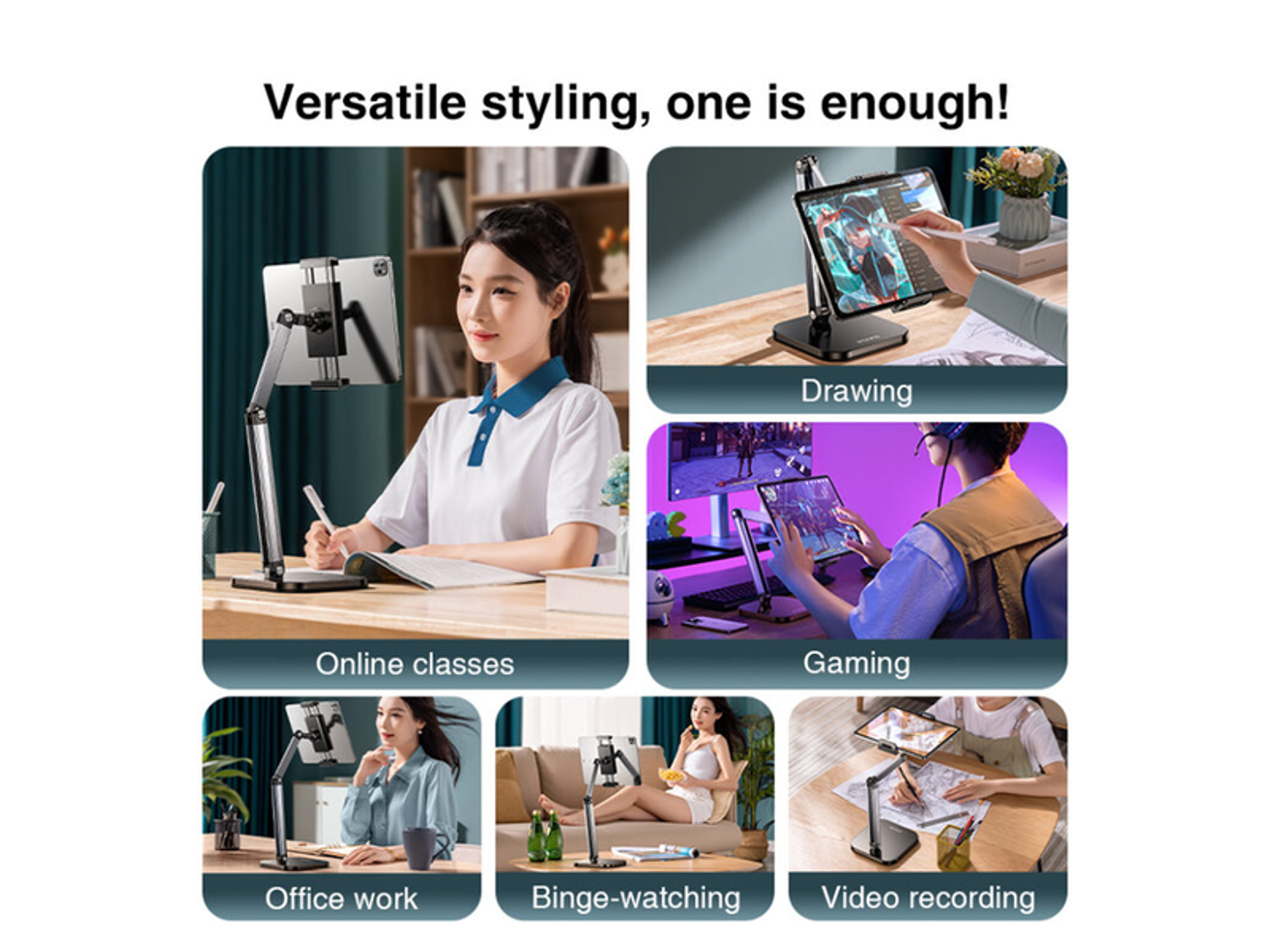 Rtako 911 720° Height-Adjustable Phone And Tablet Stand - Best Prices