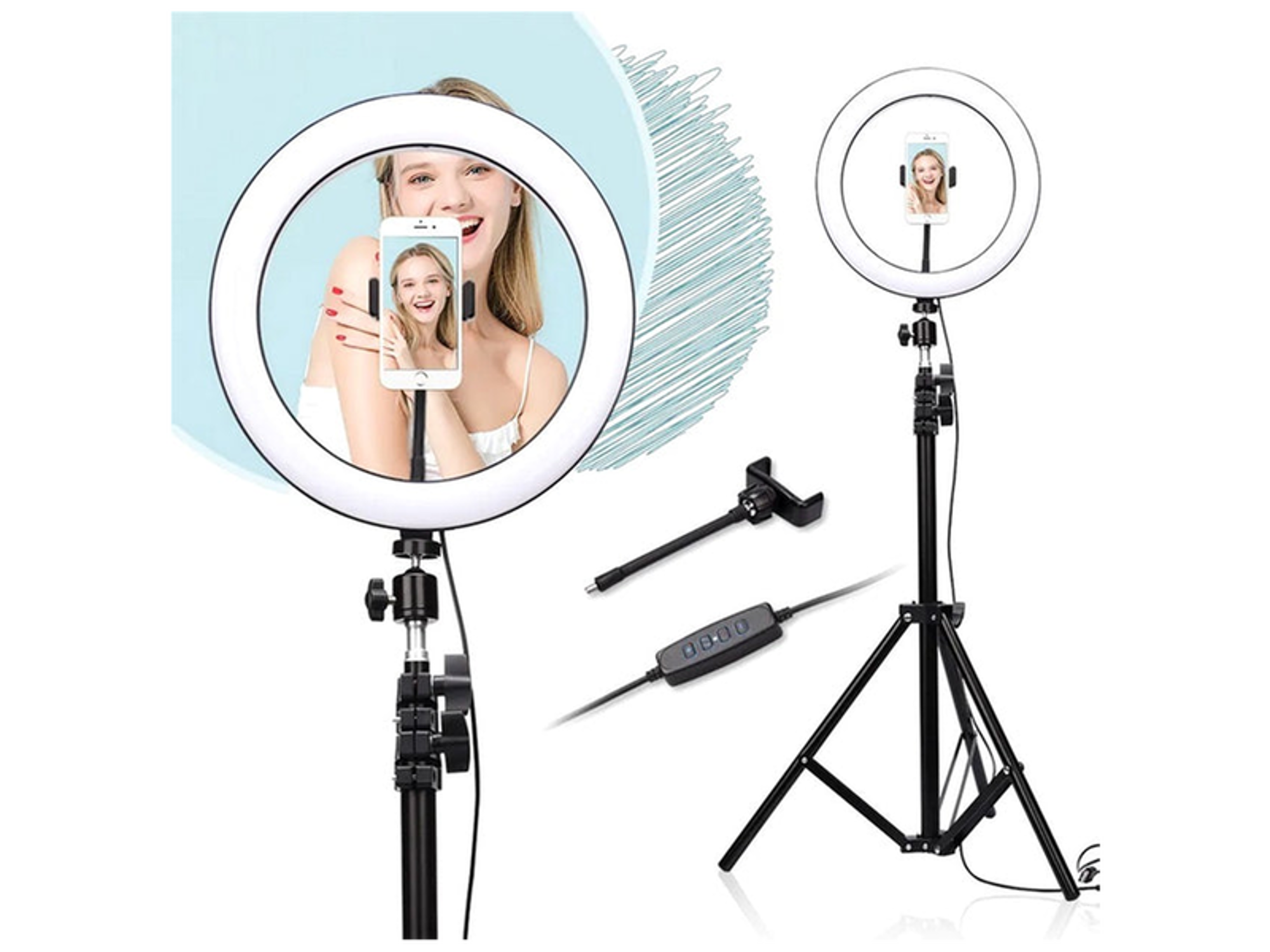 RTAKO AR-GTB05-13 13″ Ring light With Built-in Phone Holder - Best Prices