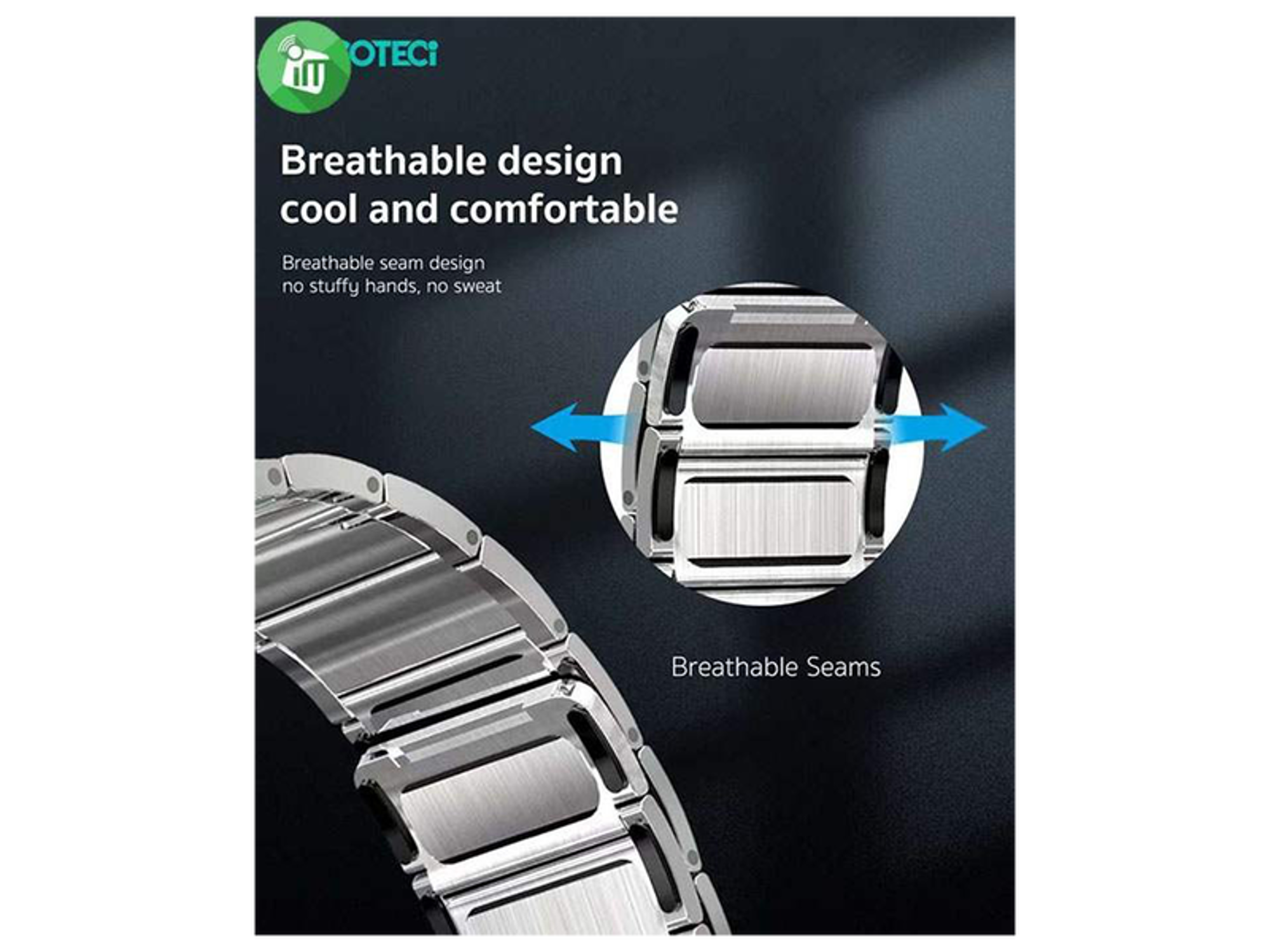 COTECi W87 Strong Magnetic Stainless Steel Band iWatch - Best Prices COTECi W87 Strong Magnetic Stainless Steel Band iWatch - Best Prices