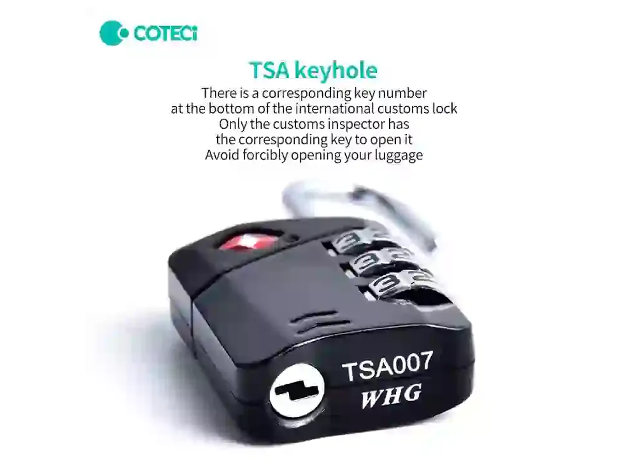 COTECi Zinc Alloy TSA Customs 4-digit Code Lock - Best Prices