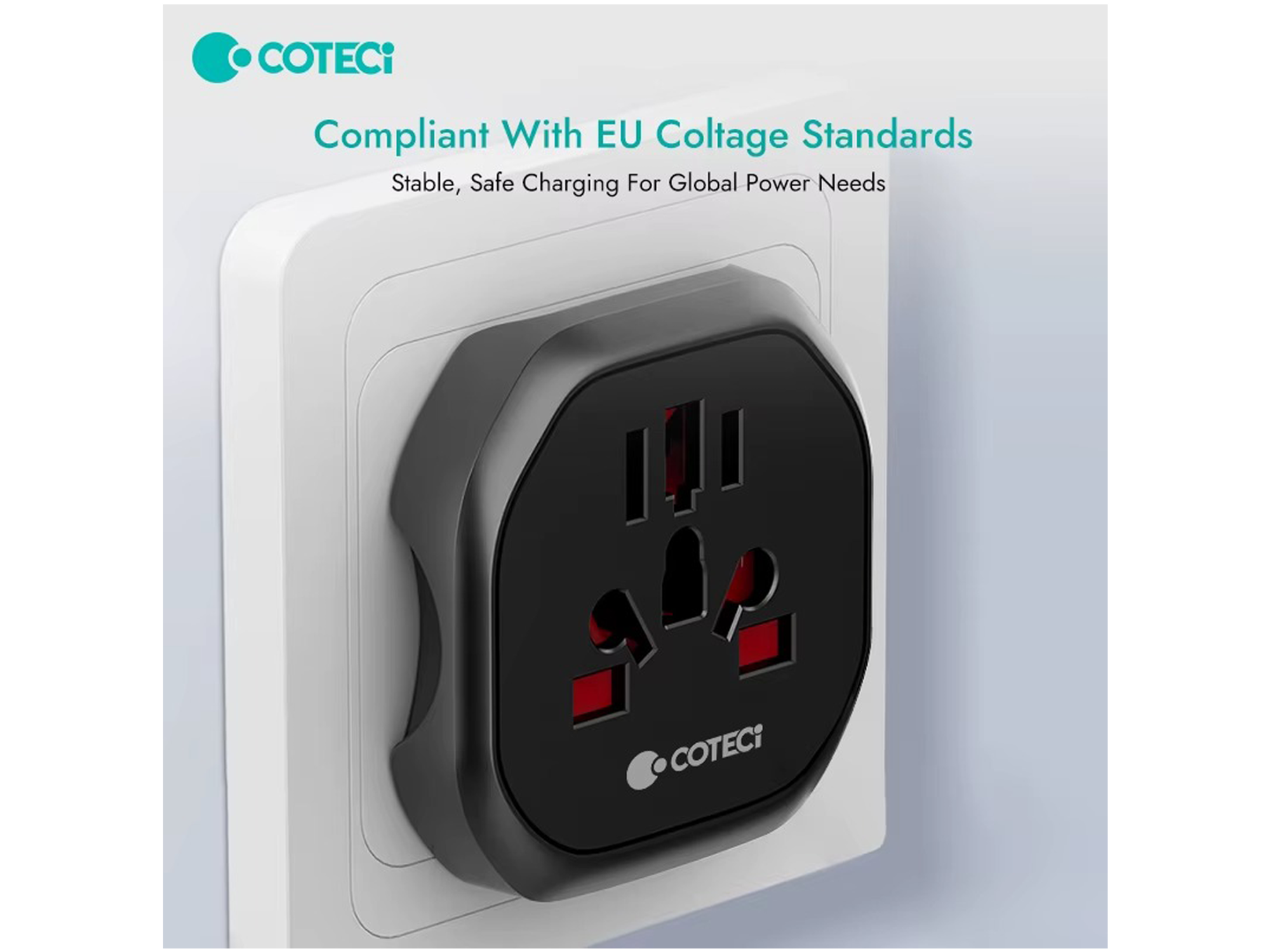 COTECi Euro Adapter 250v Adaptor European Universal World Charger Power International Travel EU UK US Plug Adapter - Best Prices