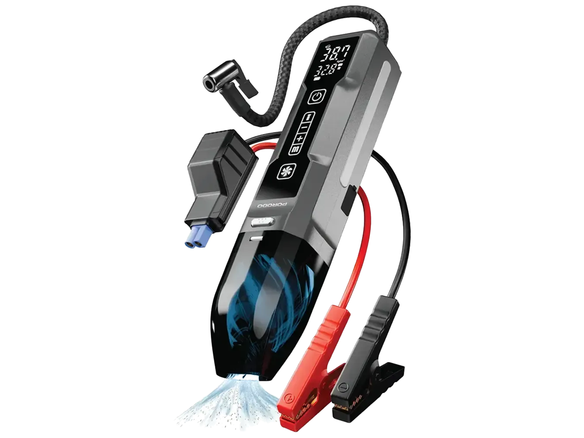 Porodo Ignatov Jump Starter & Air Pump with Handheld Vacuum & USB-C Recharge - Best Prices Porodo Ignatov Jump Starter & Air Pump with Handheld Vacuum & USB-C Recharge - Best Prices