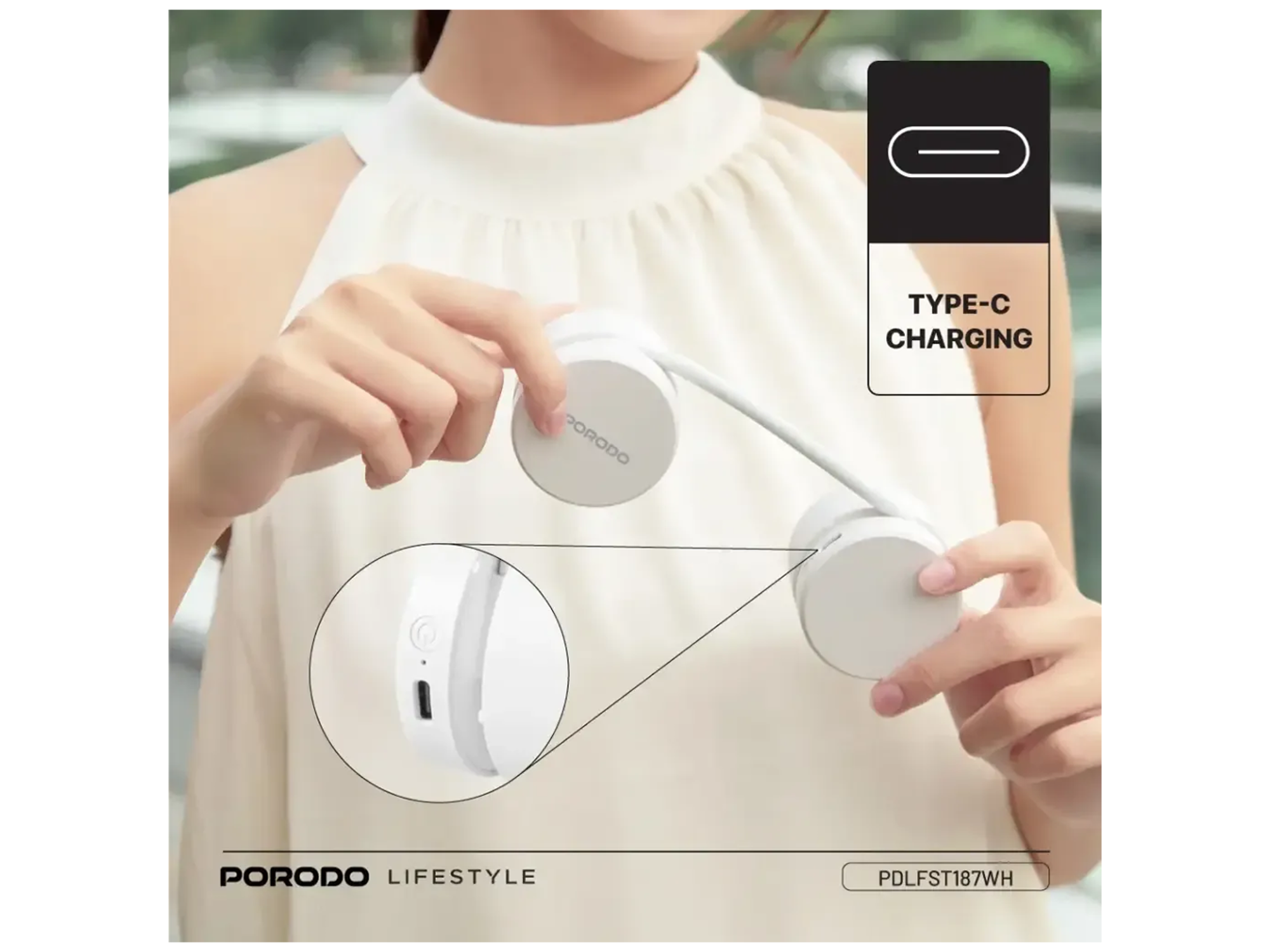 Porodo Lifestyle AirFlex Bladeless Neck Fan - Best Prices Porodo Lifestyle AirFlex Bladeless Neck Fan - Best Prices