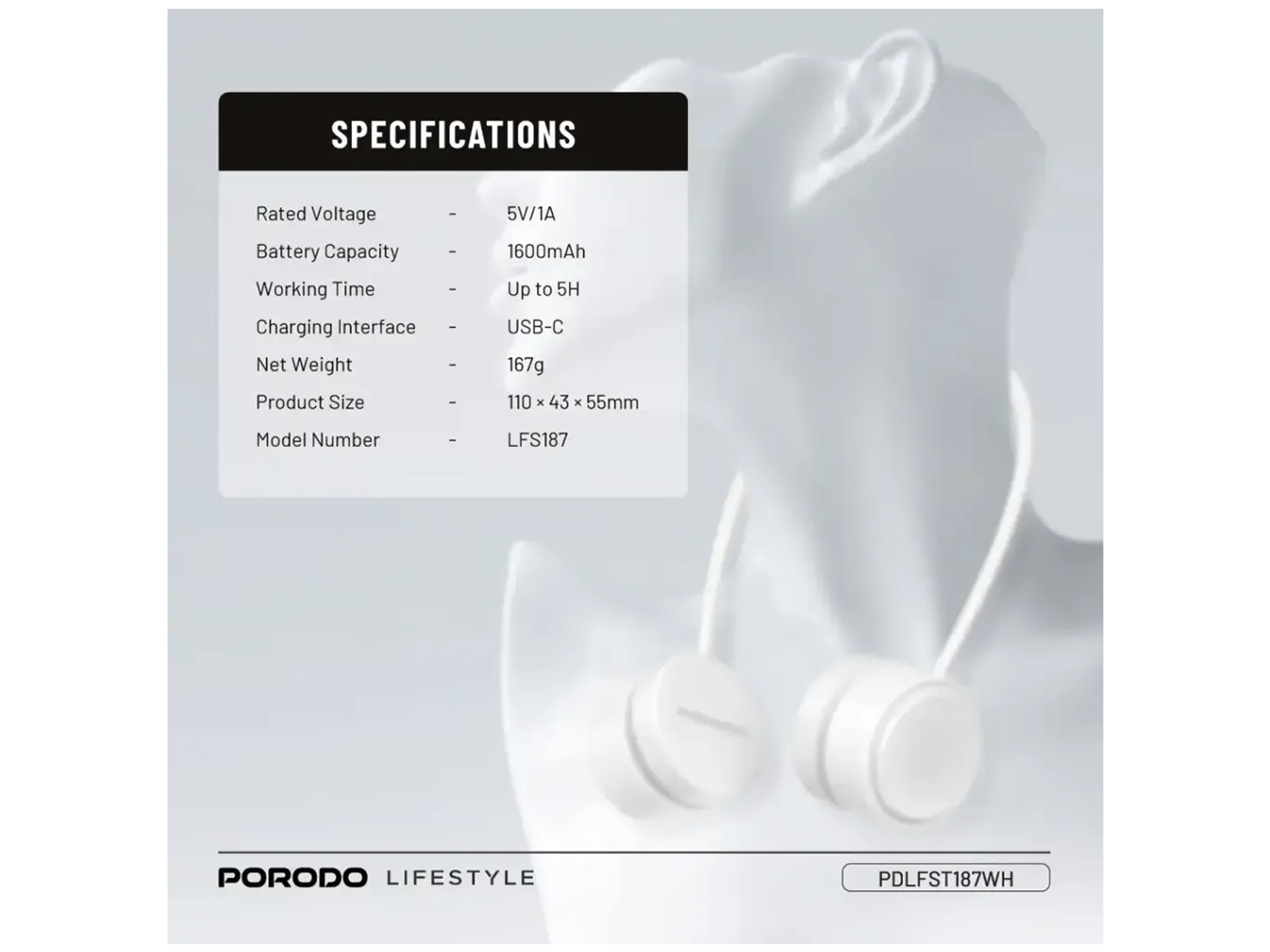 Porodo Lifestyle AirFlex Bladeless Neck Fan - Best Prices Porodo Lifestyle AirFlex Bladeless Neck Fan - Best Prices