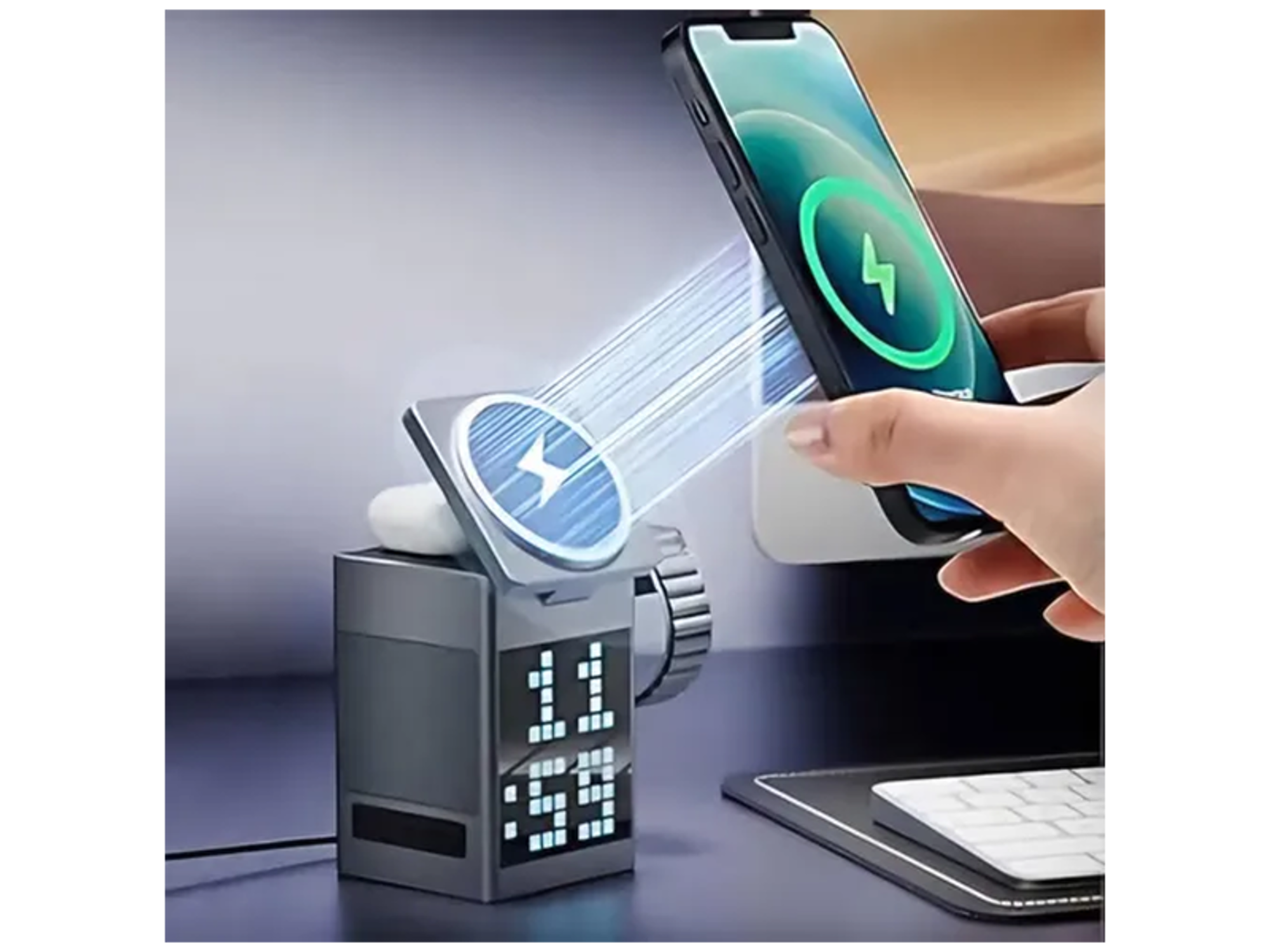 لينيس شحن لاسلكي مغناطيسي PW331 مع مكبر صوت - أفضل سعر