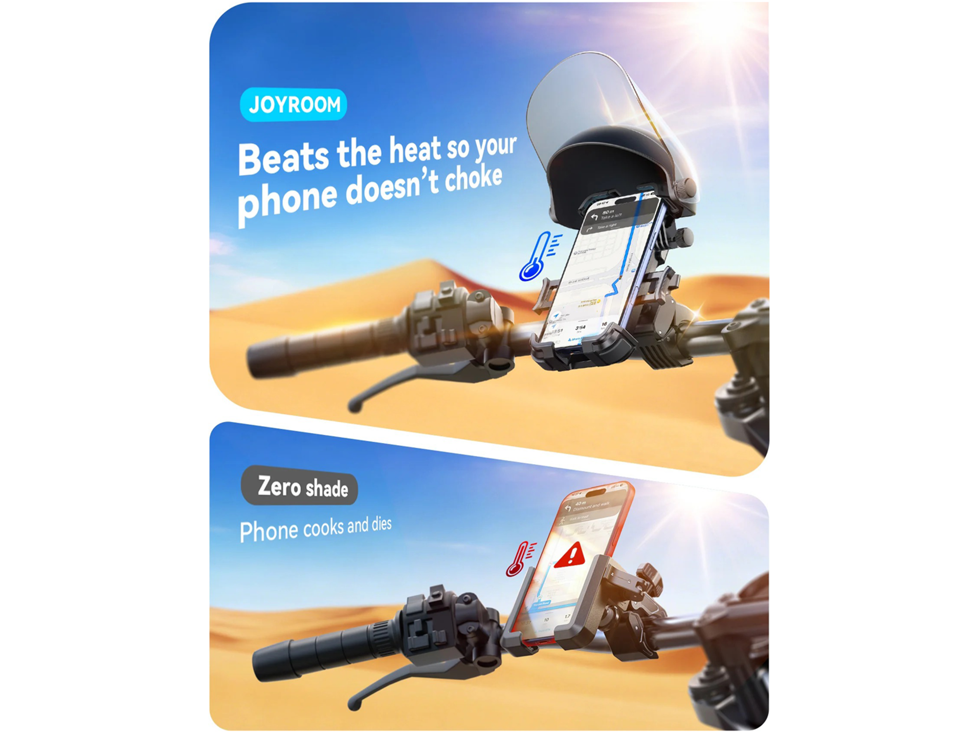 JOYROOM JR-ZS526 Sunshade Motorcycle Phone Mount - Best Prices JOYROOM JR-ZS526 Sunshade Motorcycle Phone Mount - Best Prices