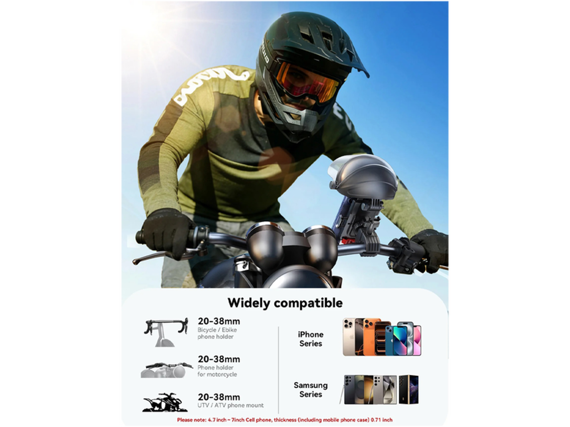 JOYROOM JR-ZS526 Sunshade Motorcycle Phone Mount - Best Prices JOYROOM JR-ZS526 Sunshade Motorcycle Phone Mount - Best Prices