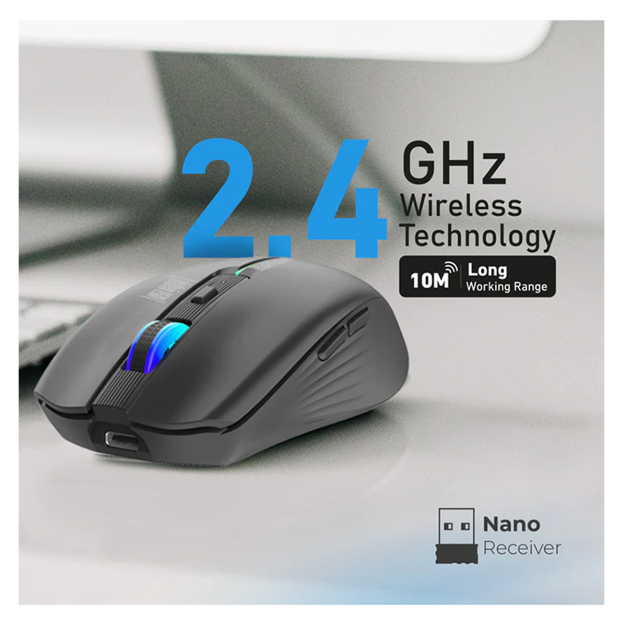 بروميت ماوس لاسلكي 2.5GHz مع ضوء - أفضل سعر