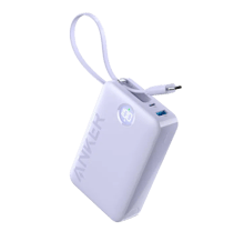 Anker Power Bank 20,000mAh 22.5W Built-in Type-C Cable - Purple