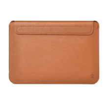 WiWU 14.2" Genuine Leather Laptop Sleeve - Brown