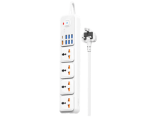 Moxom MX-ST16 7USB + 1PD 2500W Max Outlets 12in1 Power Strip - White