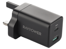 RAVPower RP-PC171 Power Delivery Pioneer 45W 2-Port Wall Charger - Black