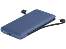 Belkin BoostCharge Plus 10K USB-C Power Bank with Integrated Cables - Blue