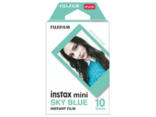 Fujifilm Instax Mini Colour Film with Border (10 Sheets) - Blue
