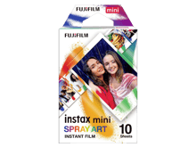 Fujifilm Instax Mini Colour Film with Border (10 Sheets) - Spray Art
