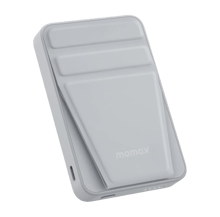 Momax IP109 Q.Mag Power 9 Magnetic Wireless 5,000mAh Battery Pack with Stand - Grey