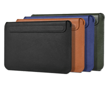 WiWU 12'' Genuine Leather Laptop Sleeve - Blue
