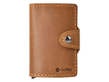 COTECi Luxury Series Anti-Theft Swipe Card Case - Brown