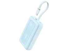 Anker Zolo Power Bank 30W High-Speed Portable Charger with Built-in USB-C Cable - Blue
