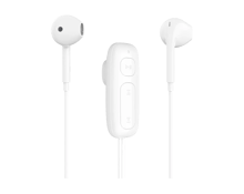 WiWU EB313 Bluetooth Wired Earphone with Magnetic Clamp and Mic - White