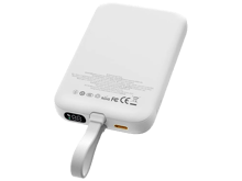 WiWU Wi-P024 10,000mAh Magnetic Wireless Charging Power Bank 20W with Cable - White
