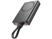 JoyRoom JR-PBM01 20W Power Bank 10000mAh with Built-in Cable&Kickstand - Black