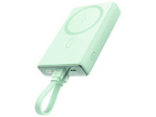 JoyRoom JR-PBM01 20W Power Bank 10000mAh with Built-in Cable&Kickstand - Green