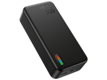 JoyRoom JR-QP196 Dazzling 30000mah 22.5W Fast Charging Powerbank with 4 Color LED Charge Indicator - Black