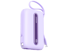 جوي رووم JR-L012 Plus باور بانك صغير ملون بقوة 22.5 واط مع كيبلات مزدوجة 20000 مللي أمبير - بنفسجي